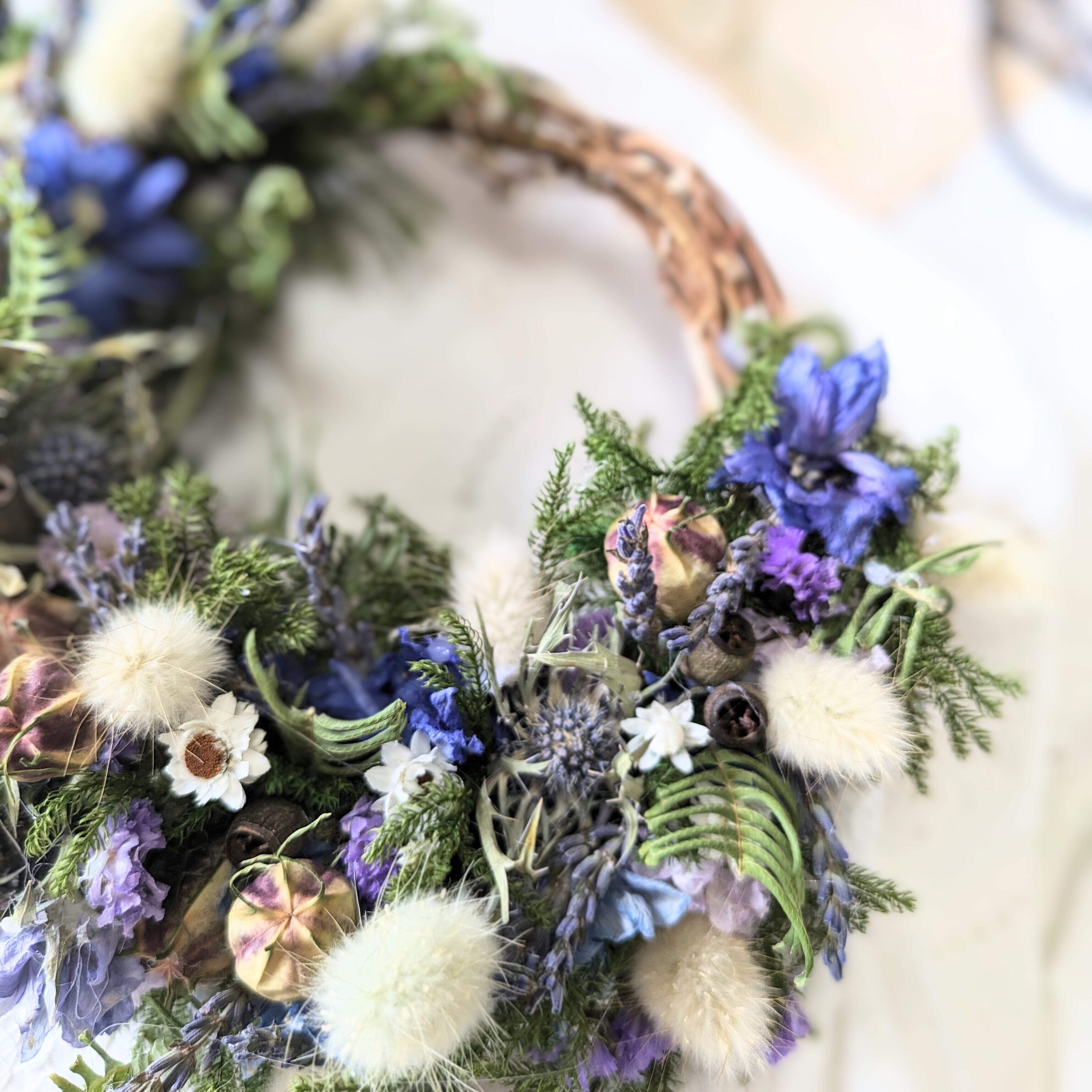 初夏のささやき ブルーブルー&ラベンダーリース 母の日 インテリア