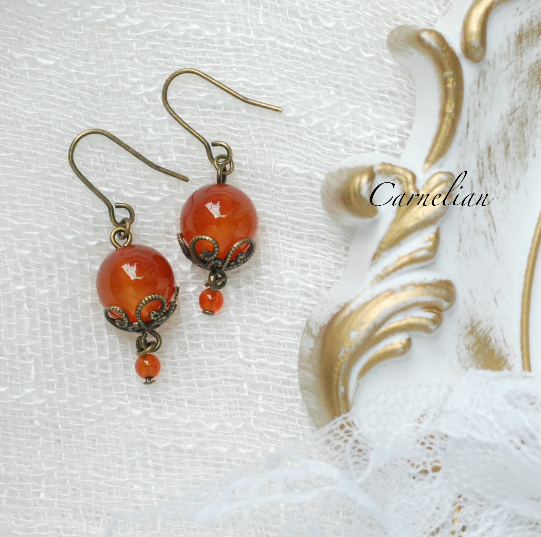 カーネリアン ピアス su official online shop CANDY カーネリアン ピアス