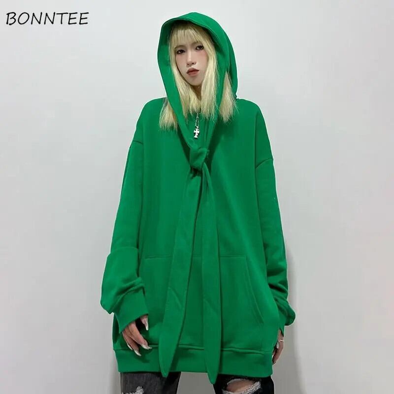 【新作】【送料無料】 L-4XL パーカー女性 4 色ソリッドフロントポケット基本プルオーバー秋冬ストリート新着ファッションボーイフレンドインシック 029478184071