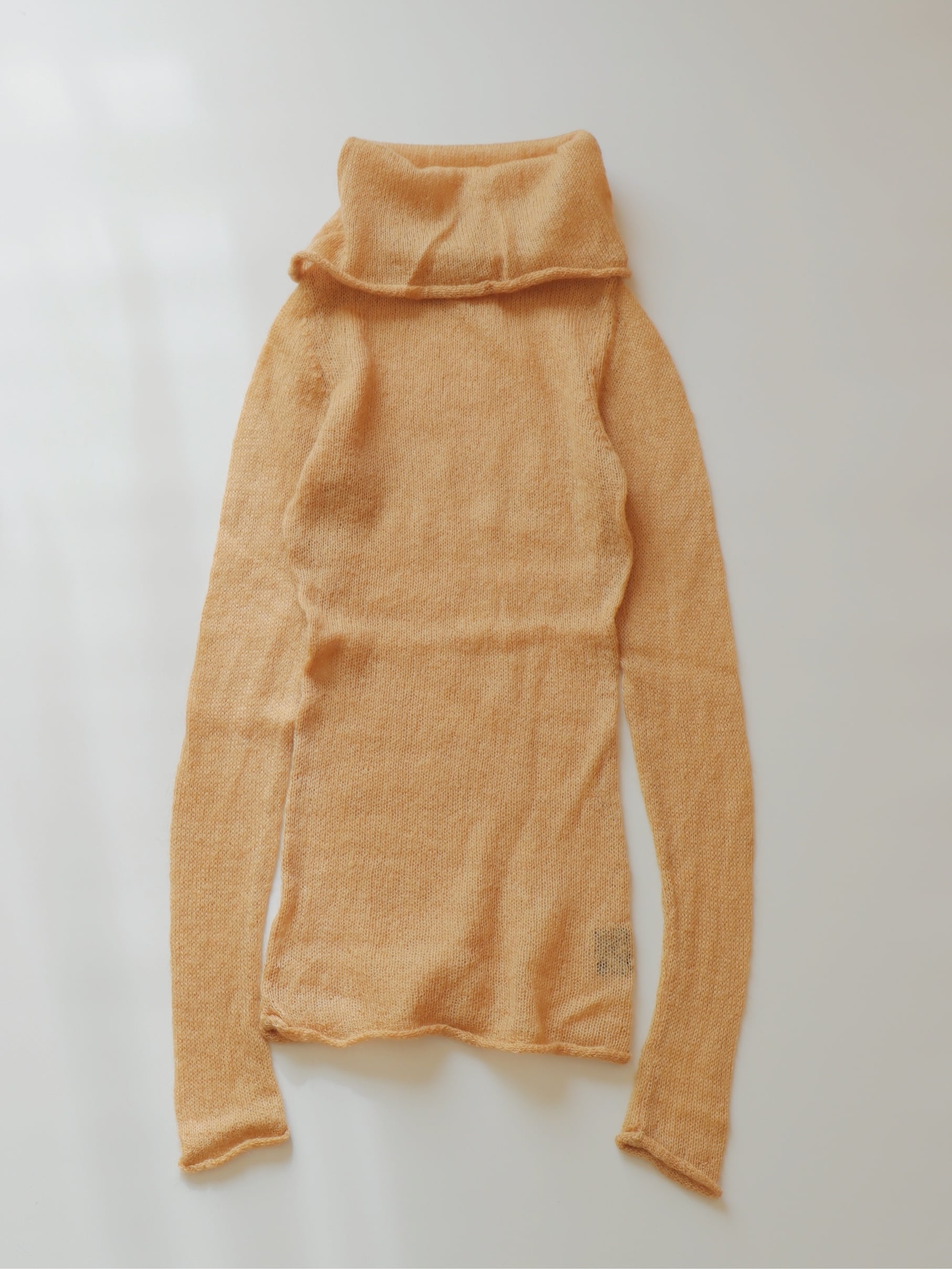 ●Mohair design long sleeve knitted top