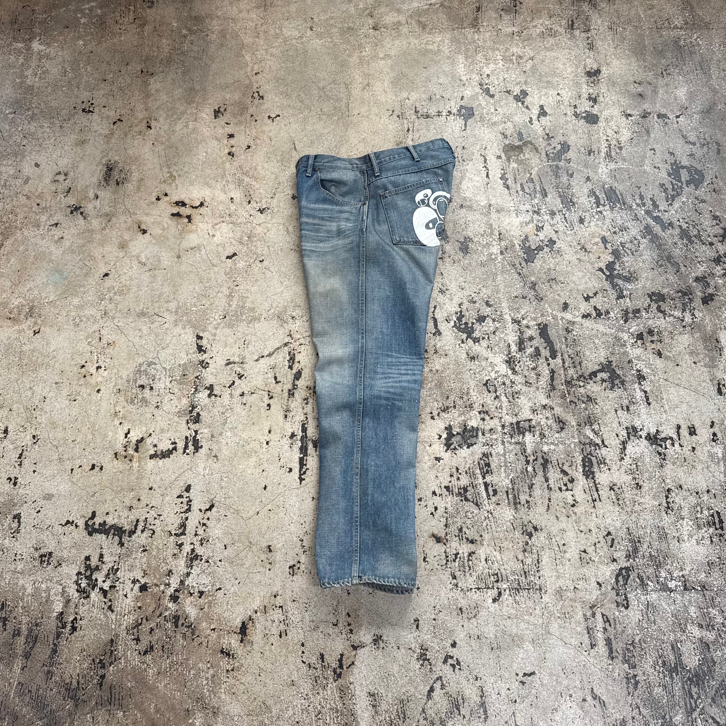 00s A BATHING APE BABY MILO BACK PRINT DENIM | GALAXIES