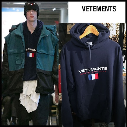 17-18AW★VETEMENTS ヴェトモン VETEMENTS HAUTE CUTURE ブランドロゴ　オーバーサイズ パーカー