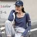 ダメージ加工Ｔシャツ レディース トップス 長袖 プルオーバー カットソー チラ見せ ストリート系 ストリート かっこいい かわいい 可愛い おしゃれ レイヤード クロップド丈 クロップド ショート ショート丈 無地 日常 デイリー お出かけ デート 大人 コーデ コーディネート 韓国 ファッション オルチャン お取り寄せ 送料無料 hll-0493