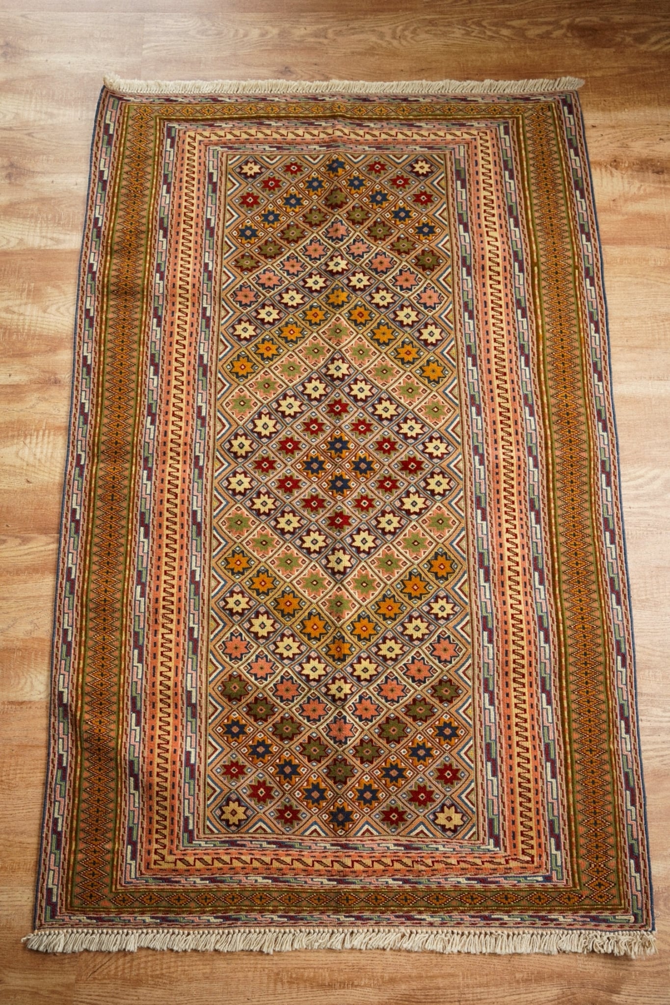 ※【ばらけん】訳あり 大判 L165 マシュワニラグ ヴィンテージラグ 1935-Vintage Mashwani rug | 手織りのヴィンテージラグ専門店 | Bahr