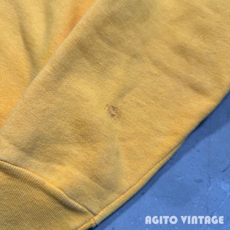 60's Unknown スウェットパーカー イエロー 濃いめ黄色 コットン