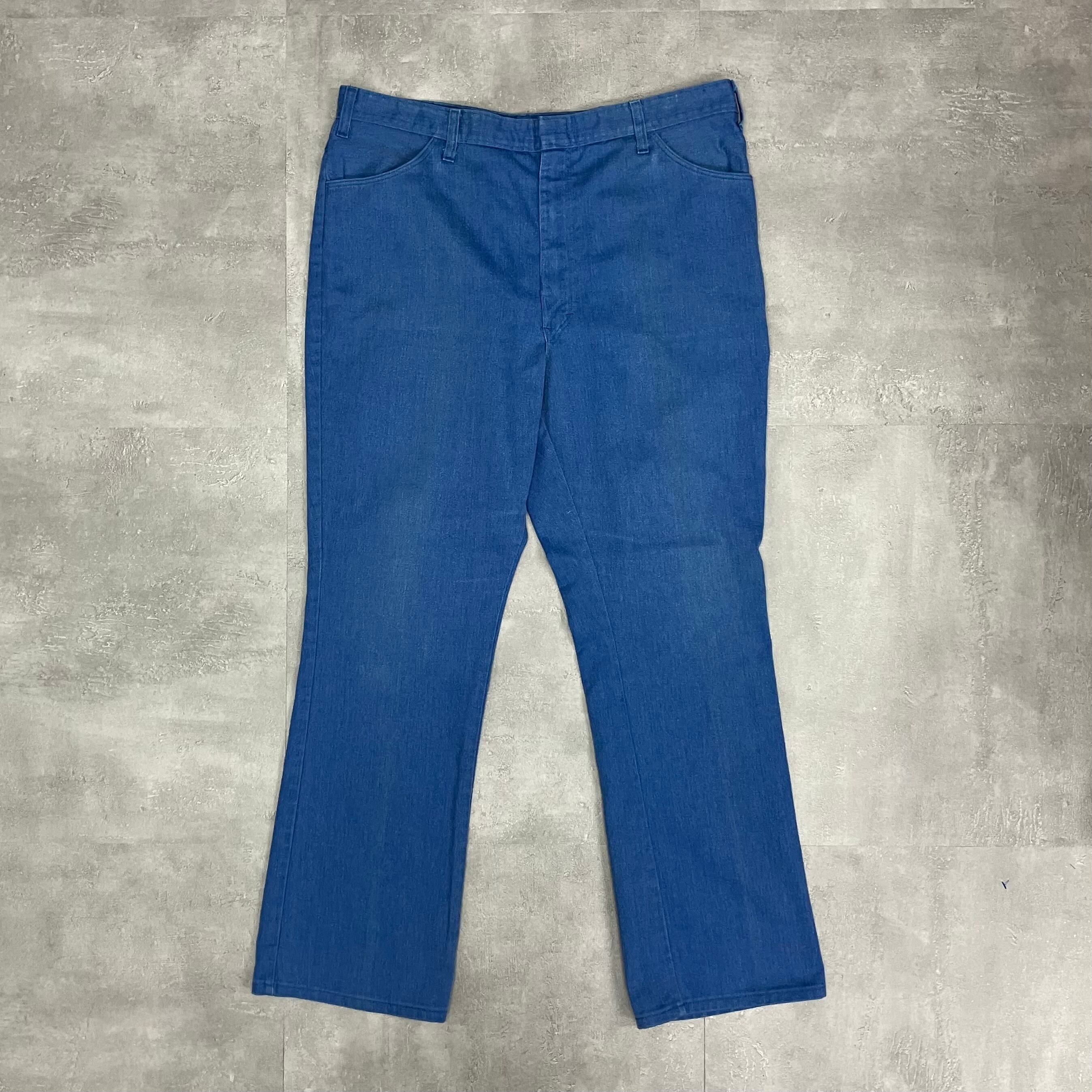 《実寸w38l31》Dickies ~80s usa製 タロンジップ ちびタグ フレアデニム No.2336