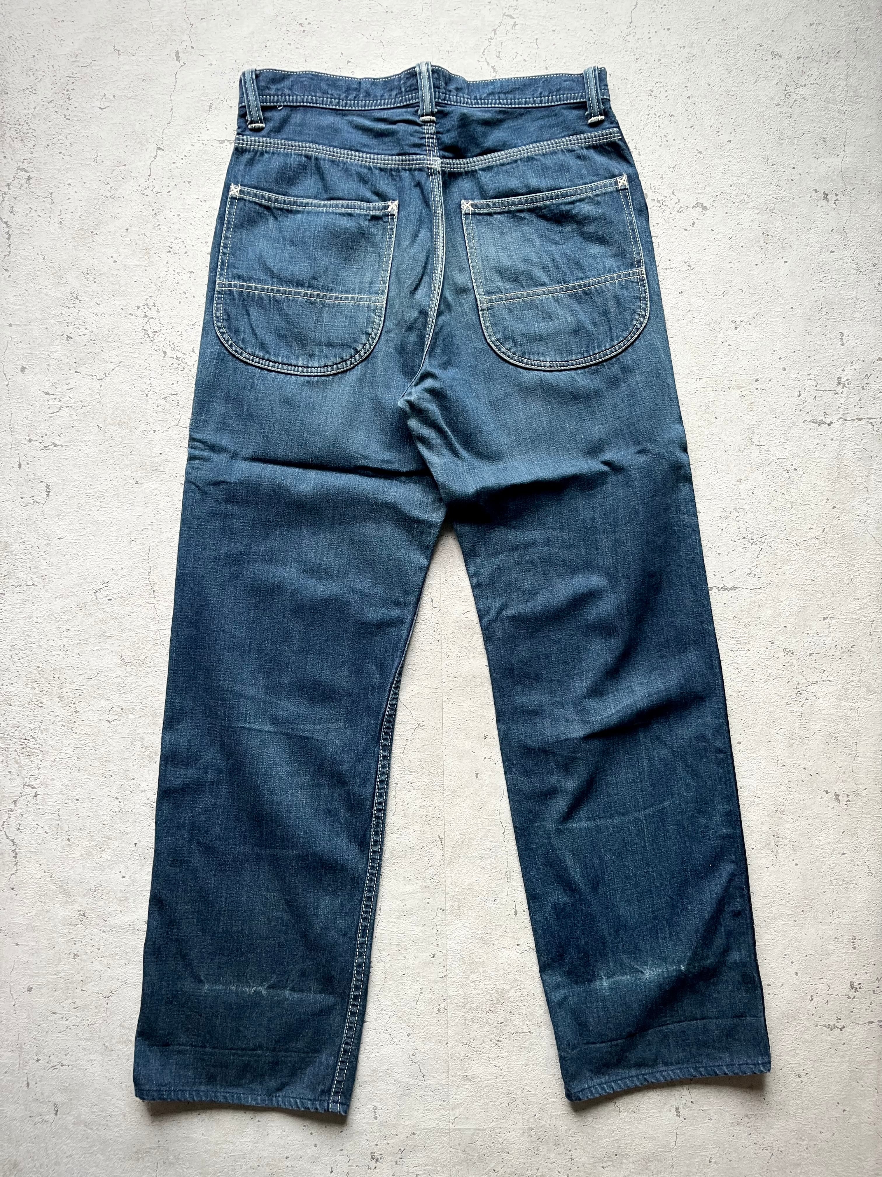 MADE IN JAPAN “At Last & Co” INDIGO DENIM PAINTER 40s-STYLE MADE IN JAPAN “At Last & Co” INDIGO DENIM PAINTER 40s-STYLE