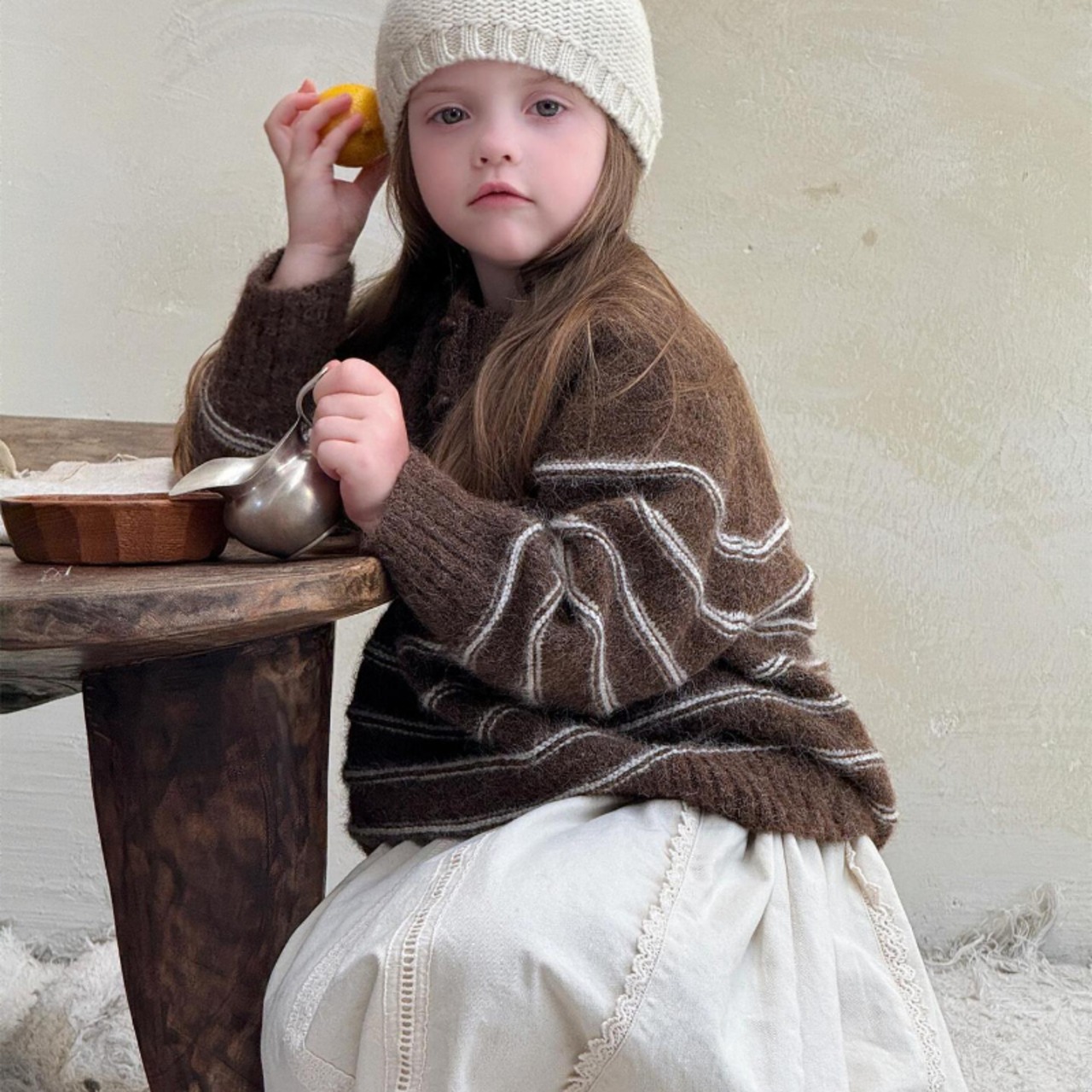 秋レースつきAラインスカート