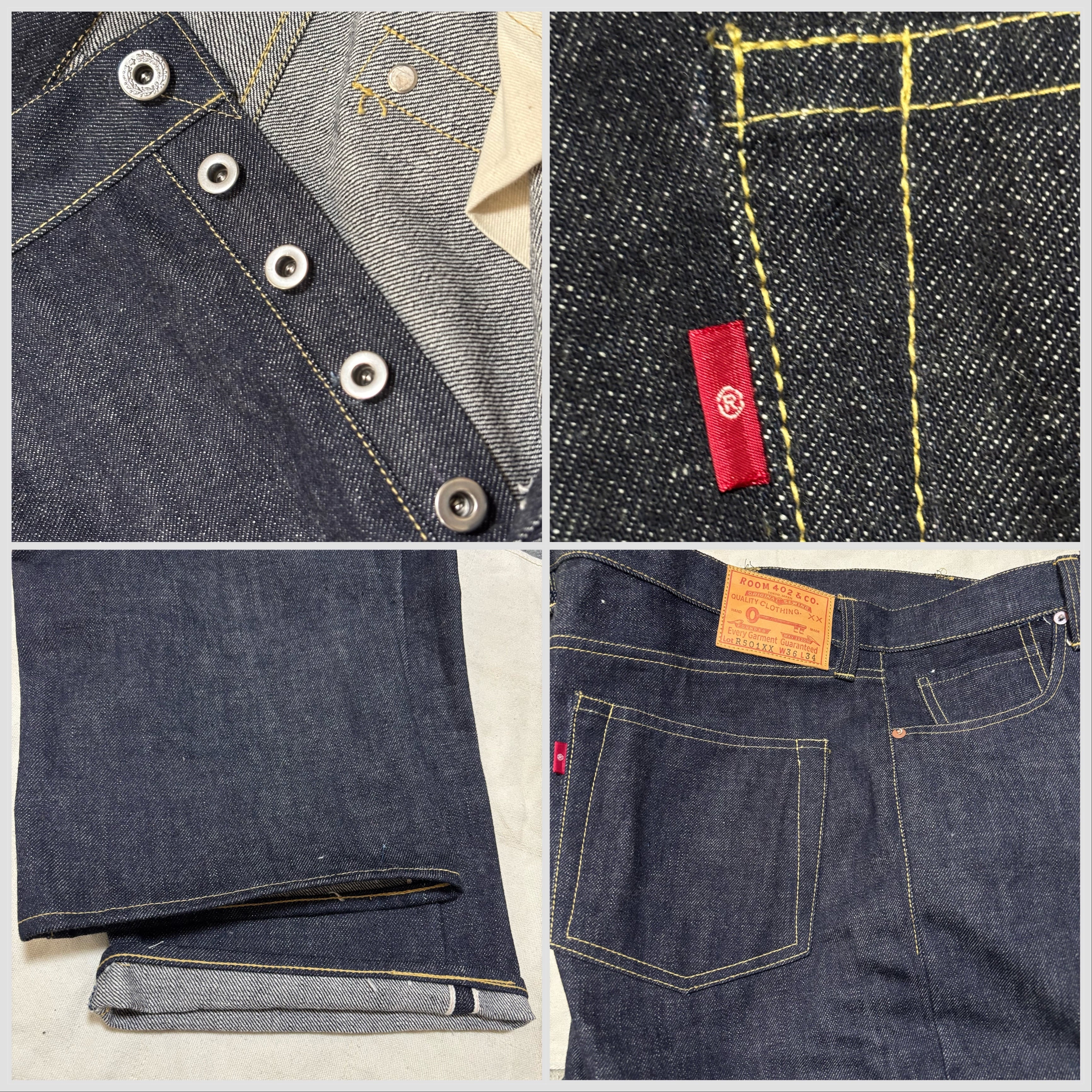 ハンドメイド 大戦モデル W36 デニム パンツ ジーパンR501XX WWⅡ