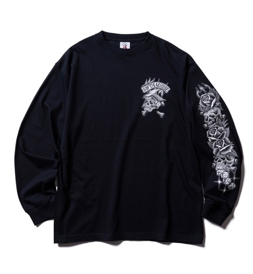 【SOFTMACHINE】 ソフトマシーン /TOTEM SKULLS L/S (BLACK)