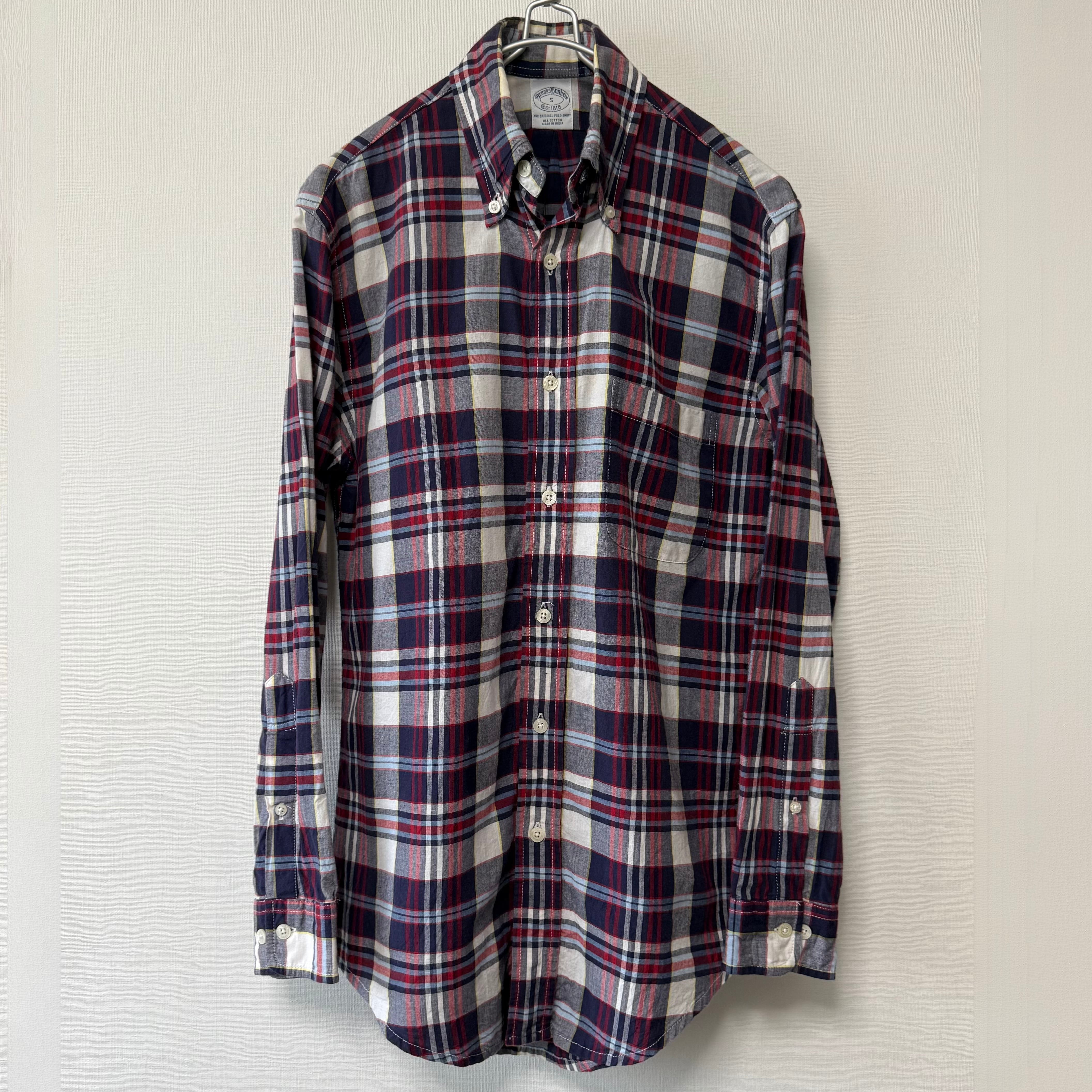 Brooks Brothers マドラスチェック ボタンダウンシャツ (レッド