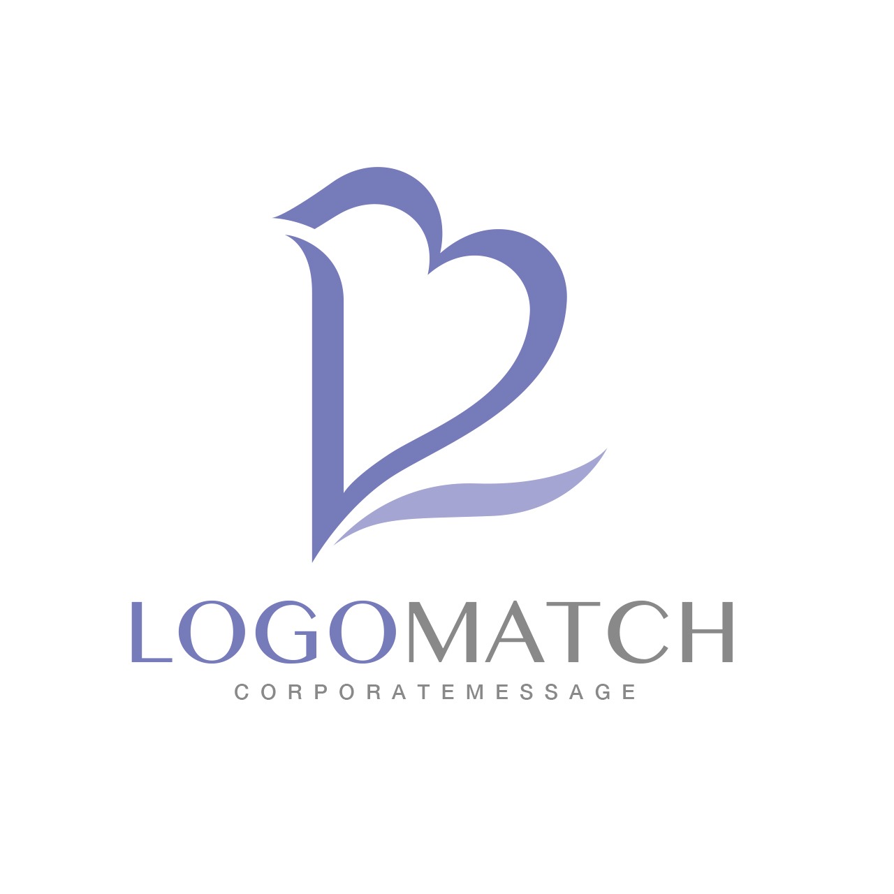 優しいハートとLのロゴ