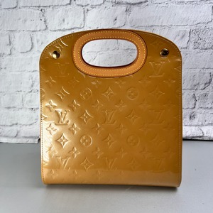 LOUIS VUITTON ヴィトン ヴェルニ エナメル／パテントレザー ハンドバッグ ベージュ A-13627