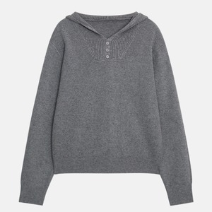 knit hoodie J00157
