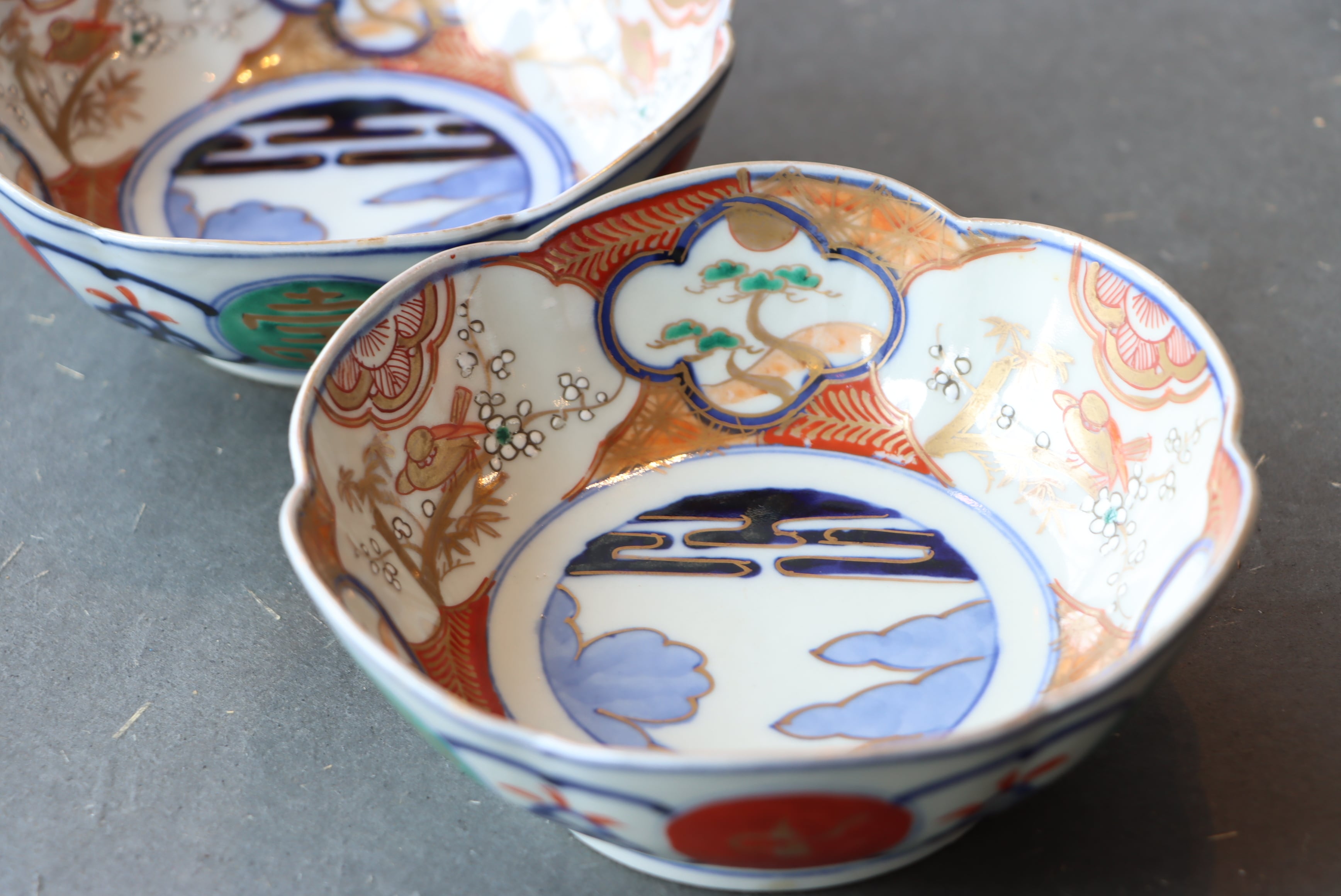 九谷焼 色絵千段飯碗(11.5cmサイズ) お茶碗 梅菊 青郊窯 | Pay ID