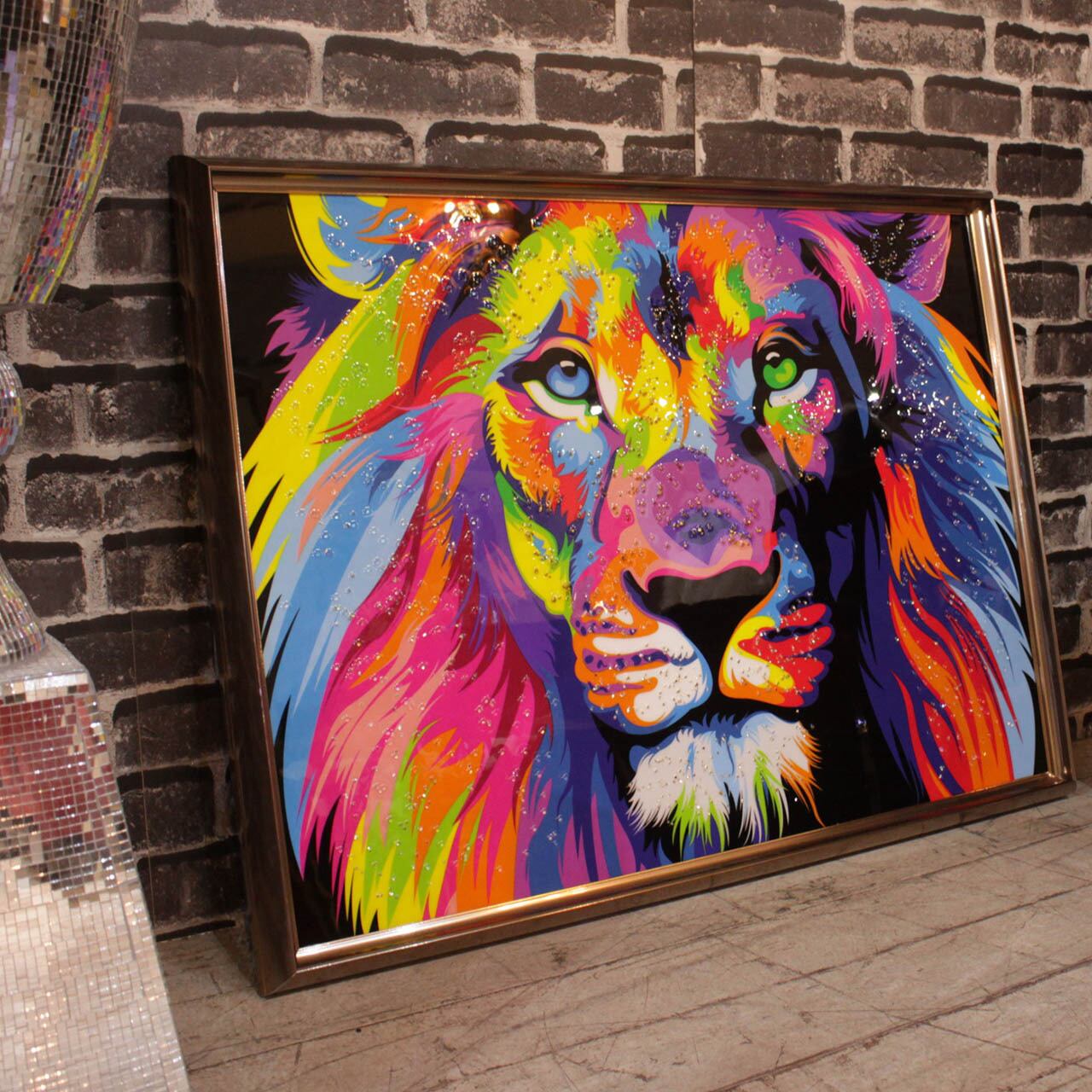 ラグジュアリーデザイン クリスタルアートパネル アニマル