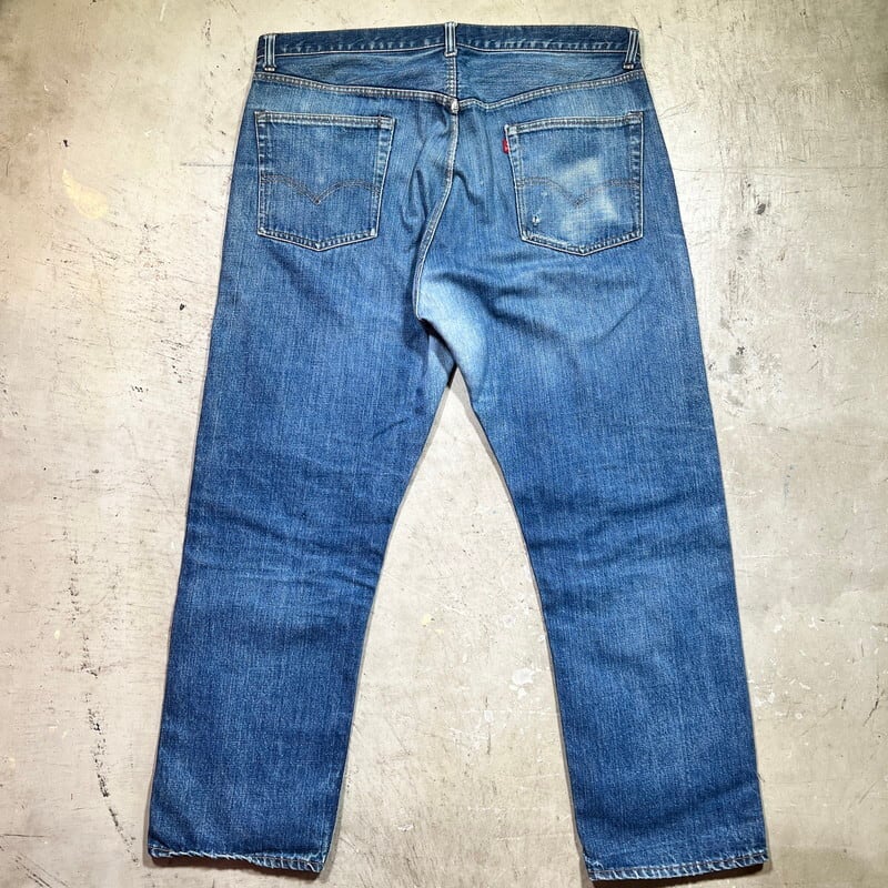 70's Levi's リーバイス 505 66前期 デニムパンツ 耳付き セルヴィッジ 赤耳 ブランクタブ 色落ち良好 縦落ち リペア有 W41  USA製 希少 ヴィンテージ BA-2122 RM2541H | agito vintage powered by BASE