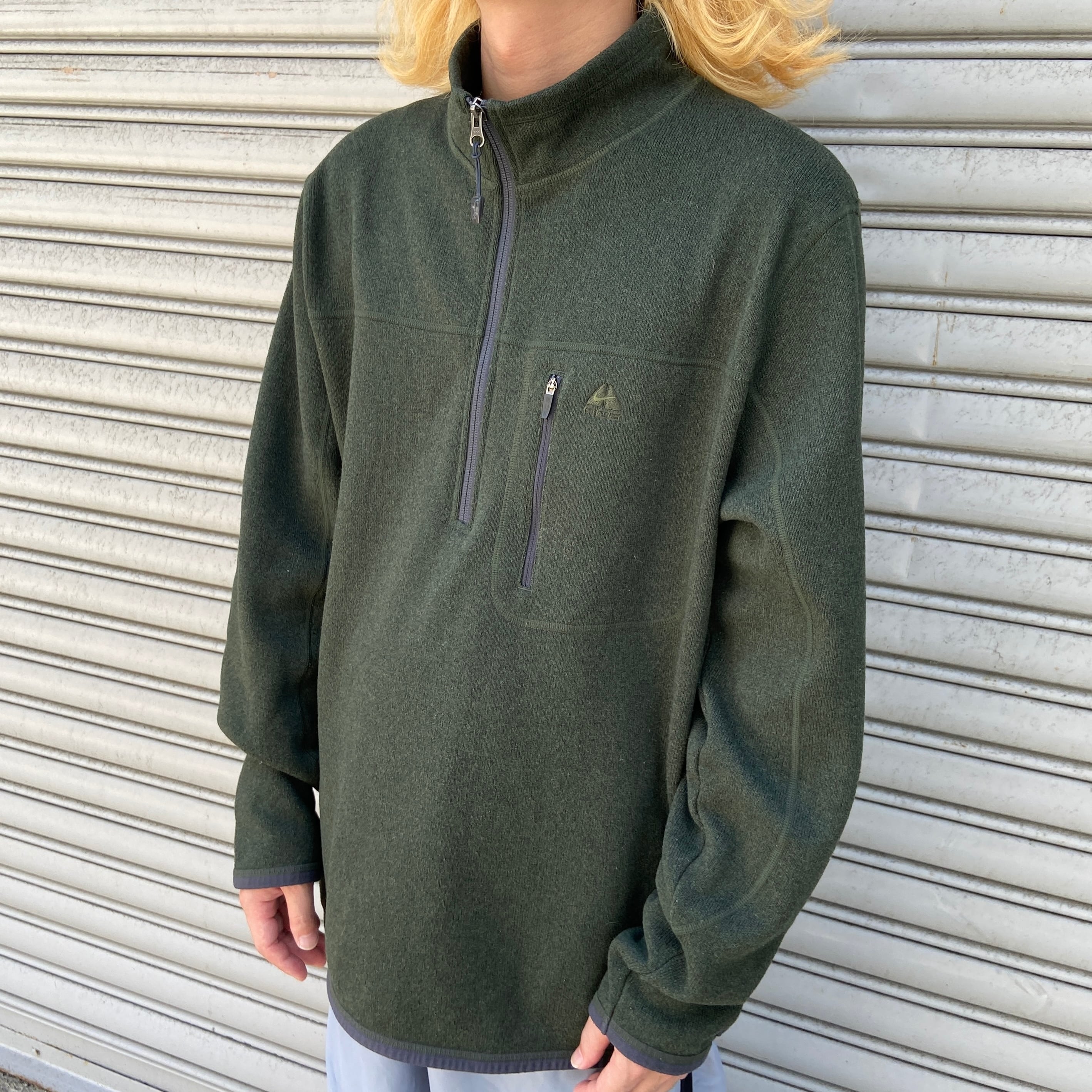 NIKE ACG ナイキ ハーフジップフリースプルオーバー カーキ XL | 古着 