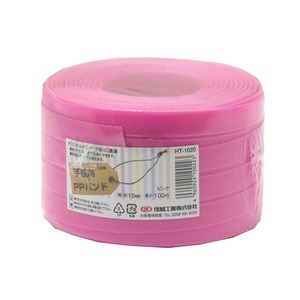 【人気】信越工業 手芸用 PPバンド HT1020 100m ピンク PP RAP60160074