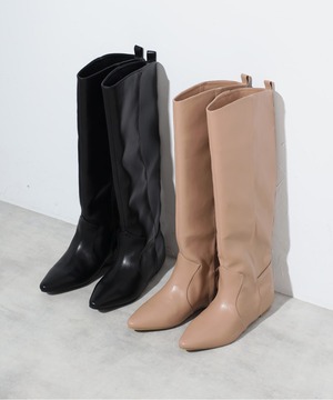 インヒールロングブーツ【e-70432】.