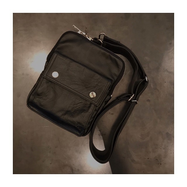 Rocket Bag / Leather Shoulder Bag (Black)