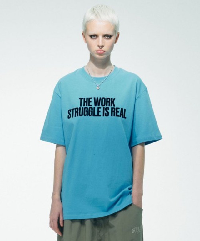 [SCULPTOR] Work Struggle Tee L.Blue