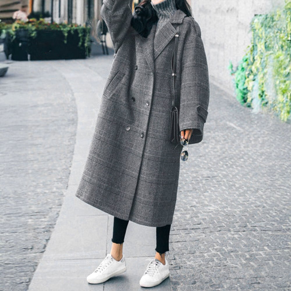 グレンチェック チェスター コート レディース 秋冬 中綿 アウター