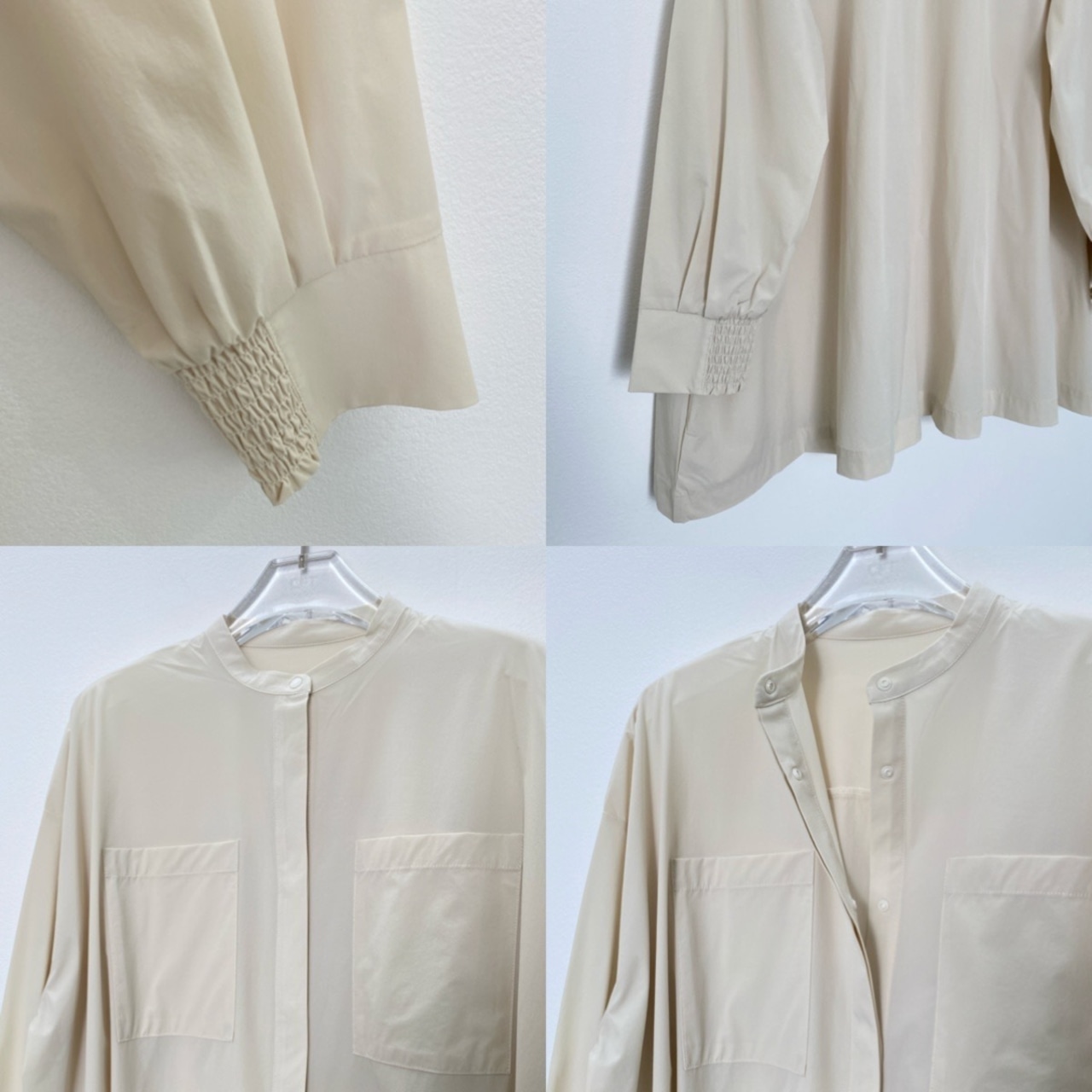 ノーカラー2way BIG SH/エクリュ