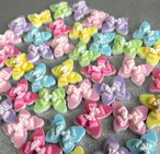 [６個]リボンバタフライ／６色:20mm×25mm