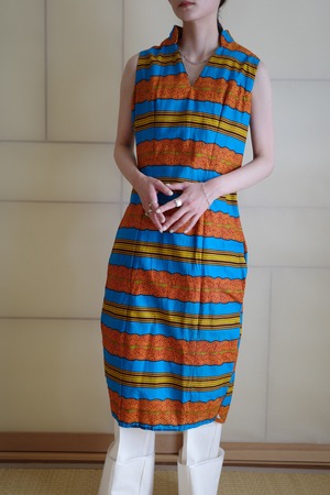 1980-90s African print onepiece