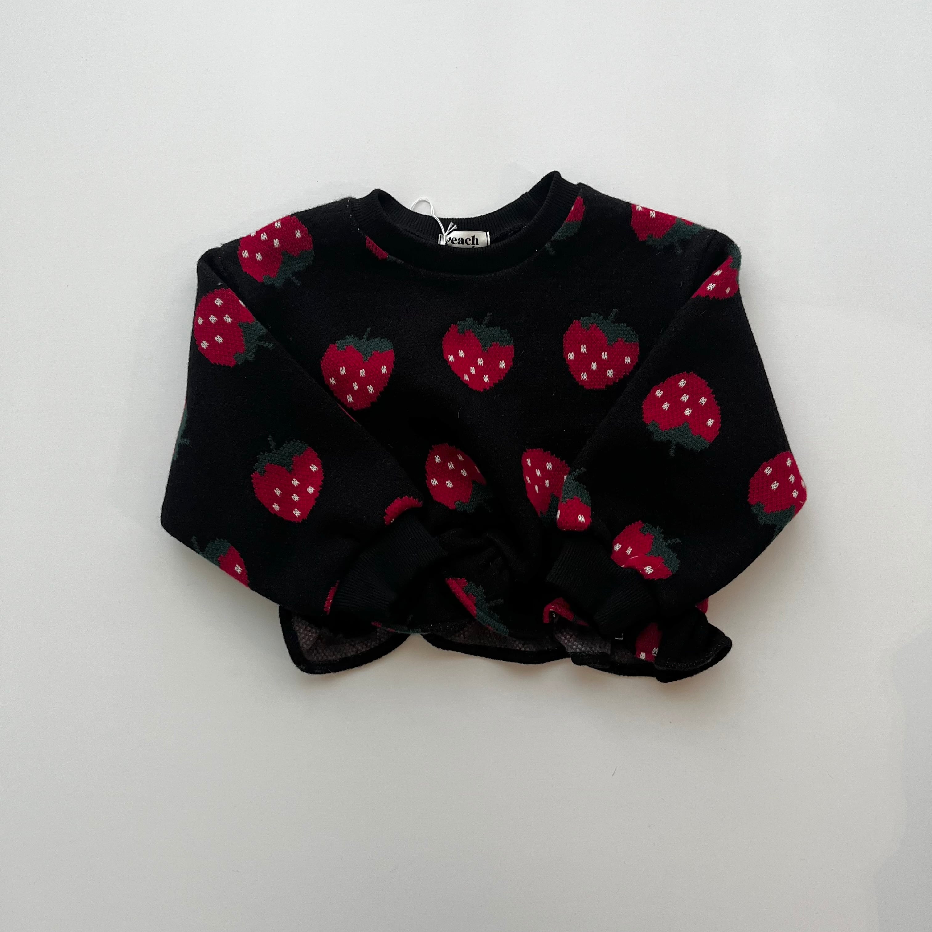 《即納》キッズ 苺ニット