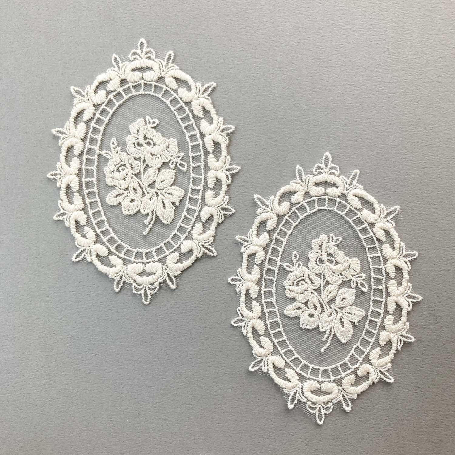 再入荷〉2輪花オーバルチュールレース | Dua-アクセサリーパーツショップ