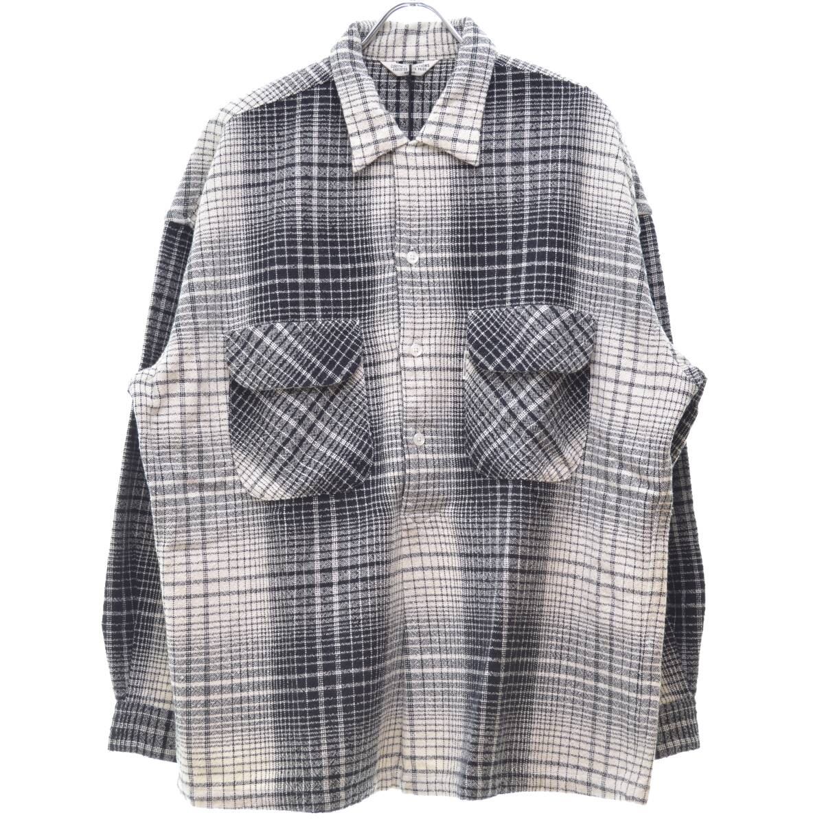 COOTIE / クーティー 22AWCTE-22A403 Ombre Check Open Collar ...