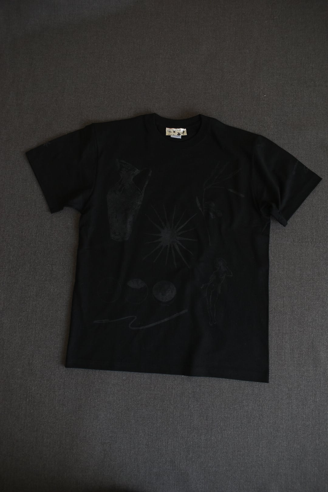 【新品】 physis ピュシス　block-printed Tshirt 即納】physis block-printed Tshirt / Black | physis (ピュシス)