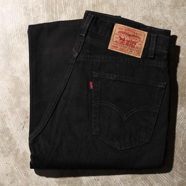 Mint 34×30 Levi’s 505 USA 98年 サルファー ブラック デニム パンツ