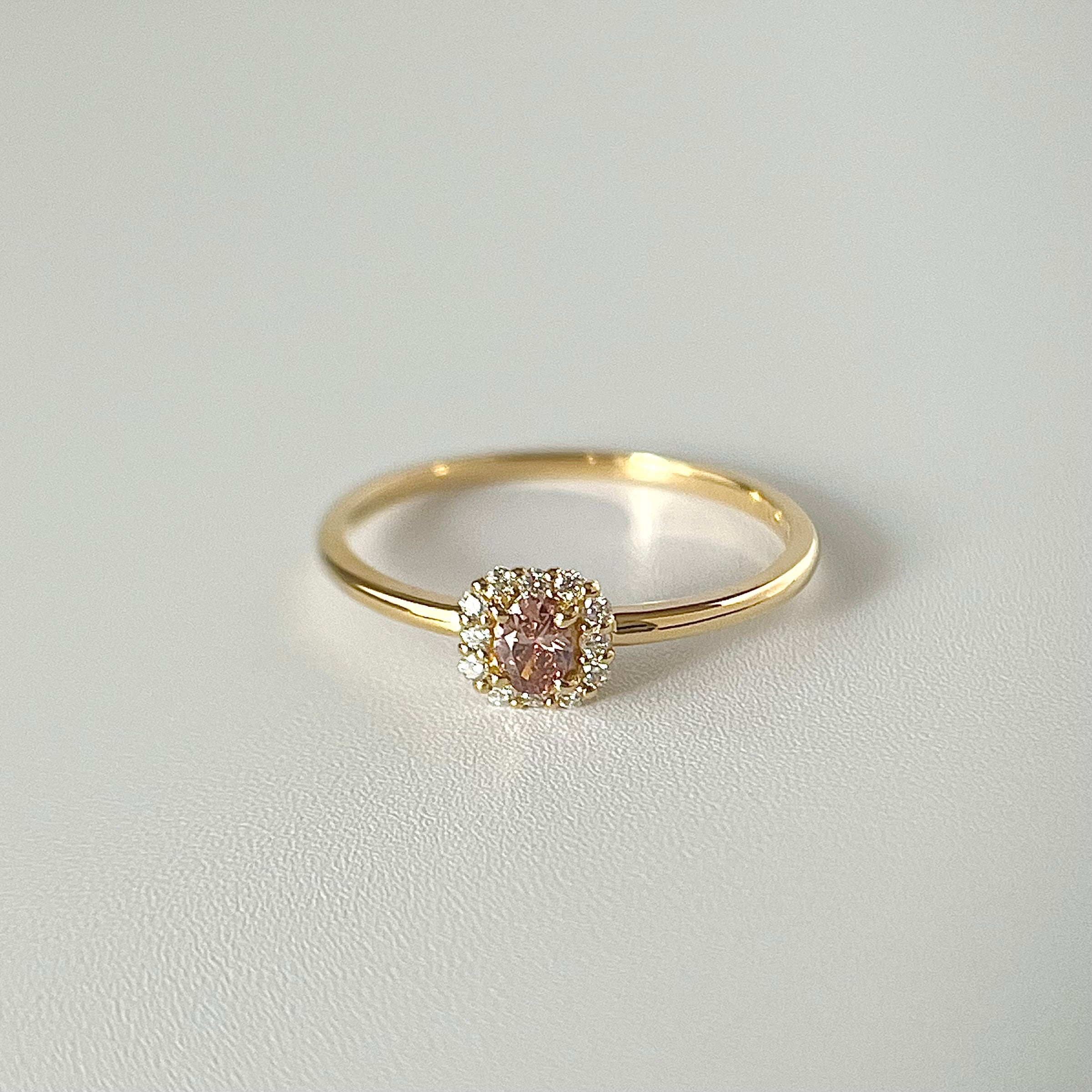 ナチュラル(天然)ピンク  ダイヤモンド 0.06 リング・指輪