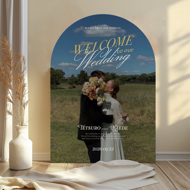 ウェルカムボード｜アーチ｜ウェーブ｜結婚式　#01