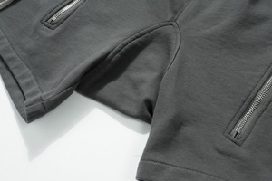 URBAN EDGE ZIPPER SARROUEL SHORTS:アーバン エッジ ジッパー サルエルショーツ