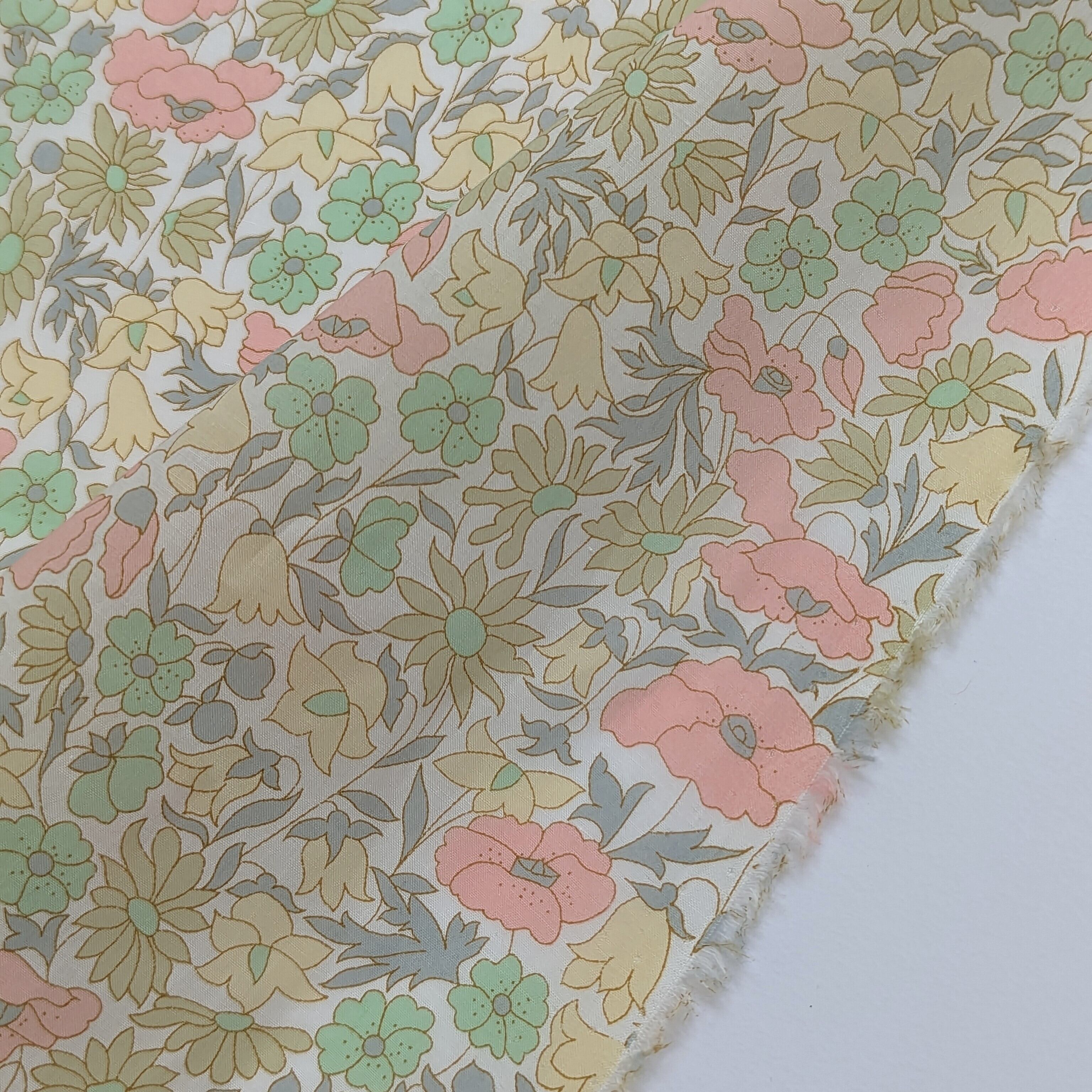 ◆輸入 リバティ LIBERTY タナローン Poppy and Daisy Pale color ポピーアンドデイジー ペールカラー 約130×50cm