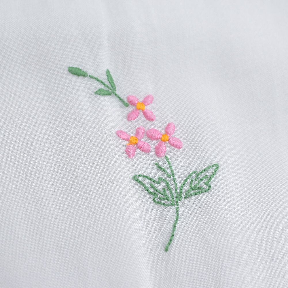 Remakeリメイク 再構築 パッチワーク&フラワー刺繍 デザイン ルーズ