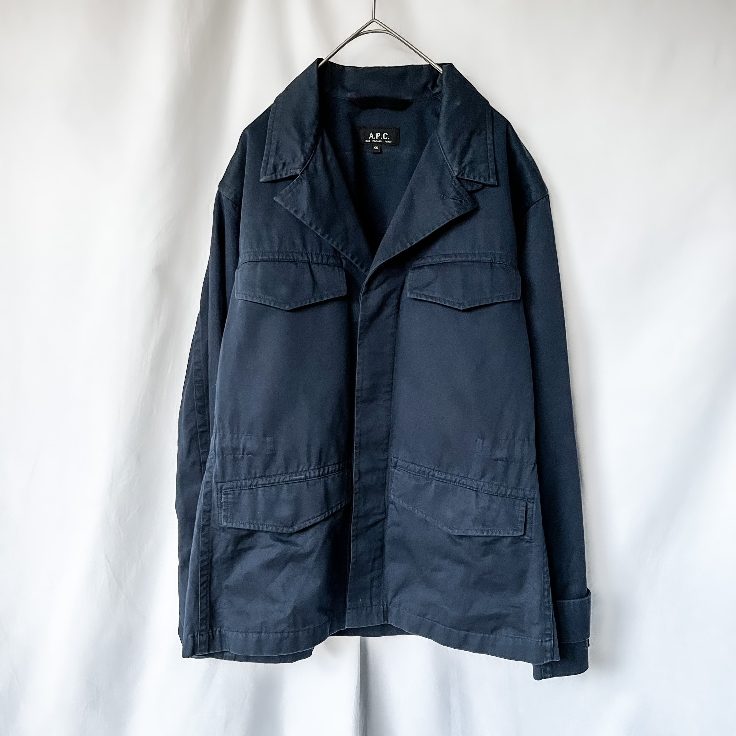 初期 フランス製 A.P.C フィールドジャケット F2 迷彩 S モールスキン