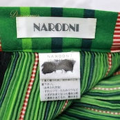 フォークダンス 衣装 スカート グリーン系 ナロッドニー NARODNI 緑 ストライプ柄 プリーツ 黒 白 赤 ボーダー 鮮やか チロリアン チロルスカート カントリー 柔らかい生地 ブラック系 レッド系 ホワイト系