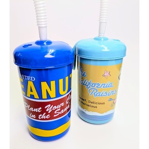 【California Raisins / Mr. Peanut (カリフォルニアレーズン・ミスターピーナッツ)】Bottle ・ストロー付きボトル 各種〚アメリカン雑貨 アメトイ〛