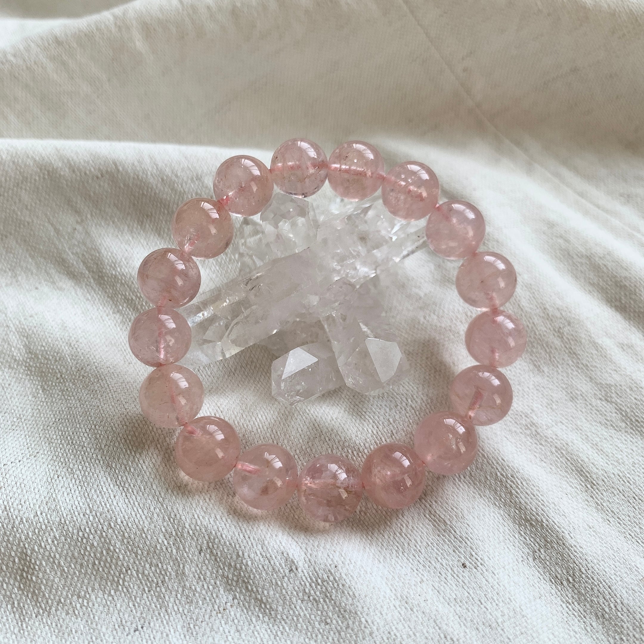 モルガナイト　ブレスレット　10mm 天然石 Morganite モルガナイト 10mm ブレス | SAKURA STONE
