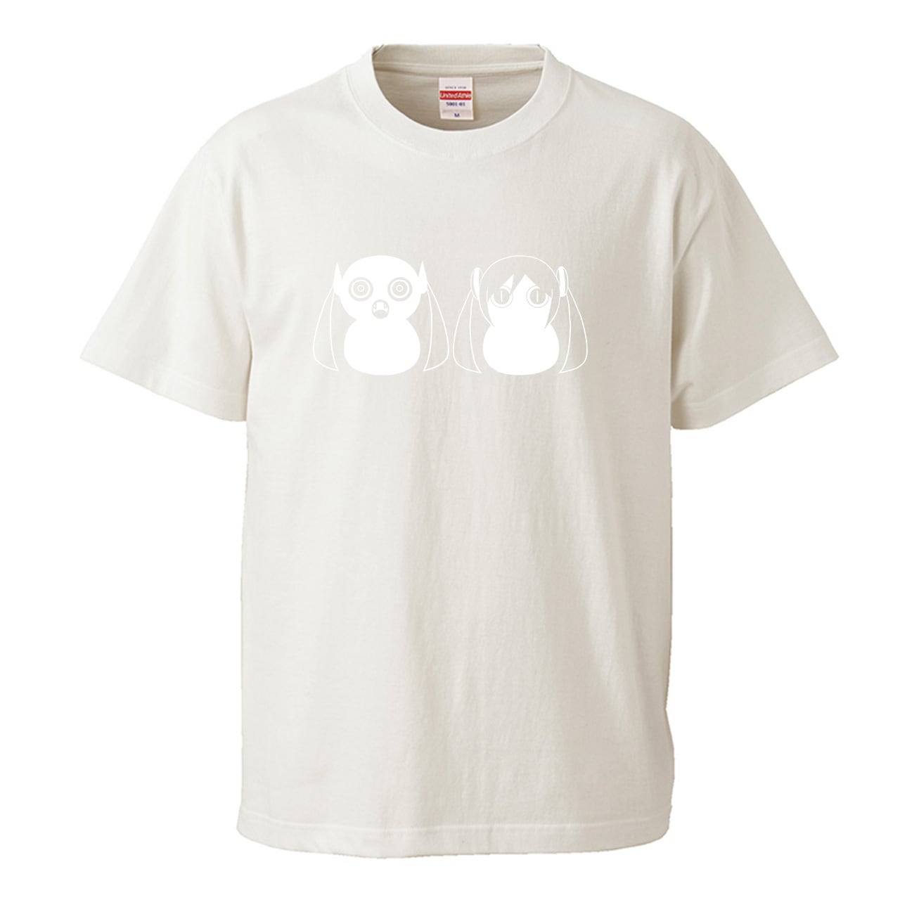 【受注生産再販】ピノキオピー - 八八 -パチパチ- Tシャツ(バニラホワイト)+ステッカーセット - 画像1