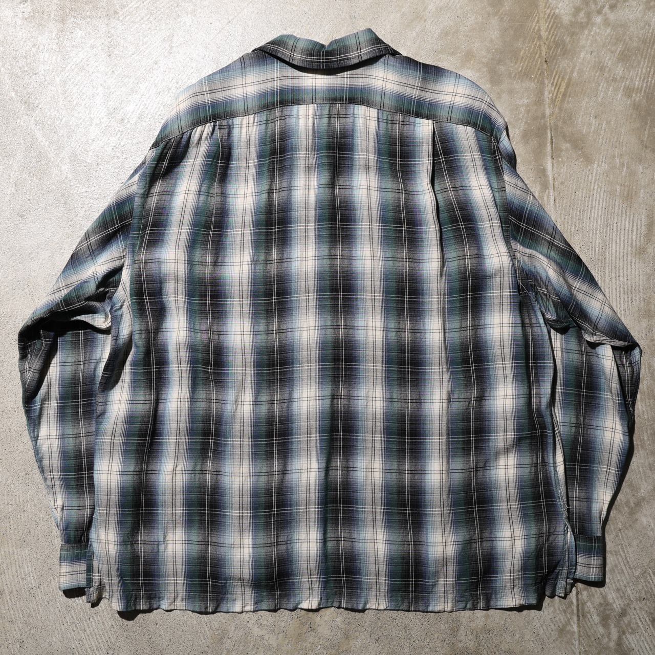 美品 M 90s RRL レーヨン オンブレ シャツ 三ツ星タグ ダブルアールエル