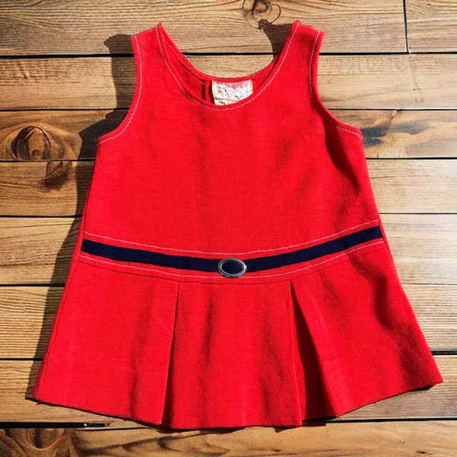 【KIDS】vintage pleats tunic size:3/4歳前後/身長98㎝前後