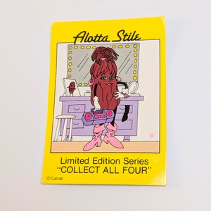 ☆ VINTAGE 1991 ☆ 【 California Raisins（カリフォルニアレーズン）】『 Alotta Stile ( アロッタ・スタイル ) / Hardee's / CARD有り 』 ハーディーズ ミールトイシリーズ / PVC フィギュア ビンテージトイ 〚アメリカン雑貨 アメトイ〛