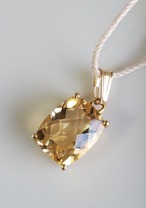 シトリン 18KGP 14KGF 天然石アクセサリー  ペンダントトップ