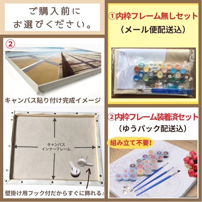 春の花かご』アクリル絵の具で作る。数字で塗り絵 油絵風 (40x50cm 